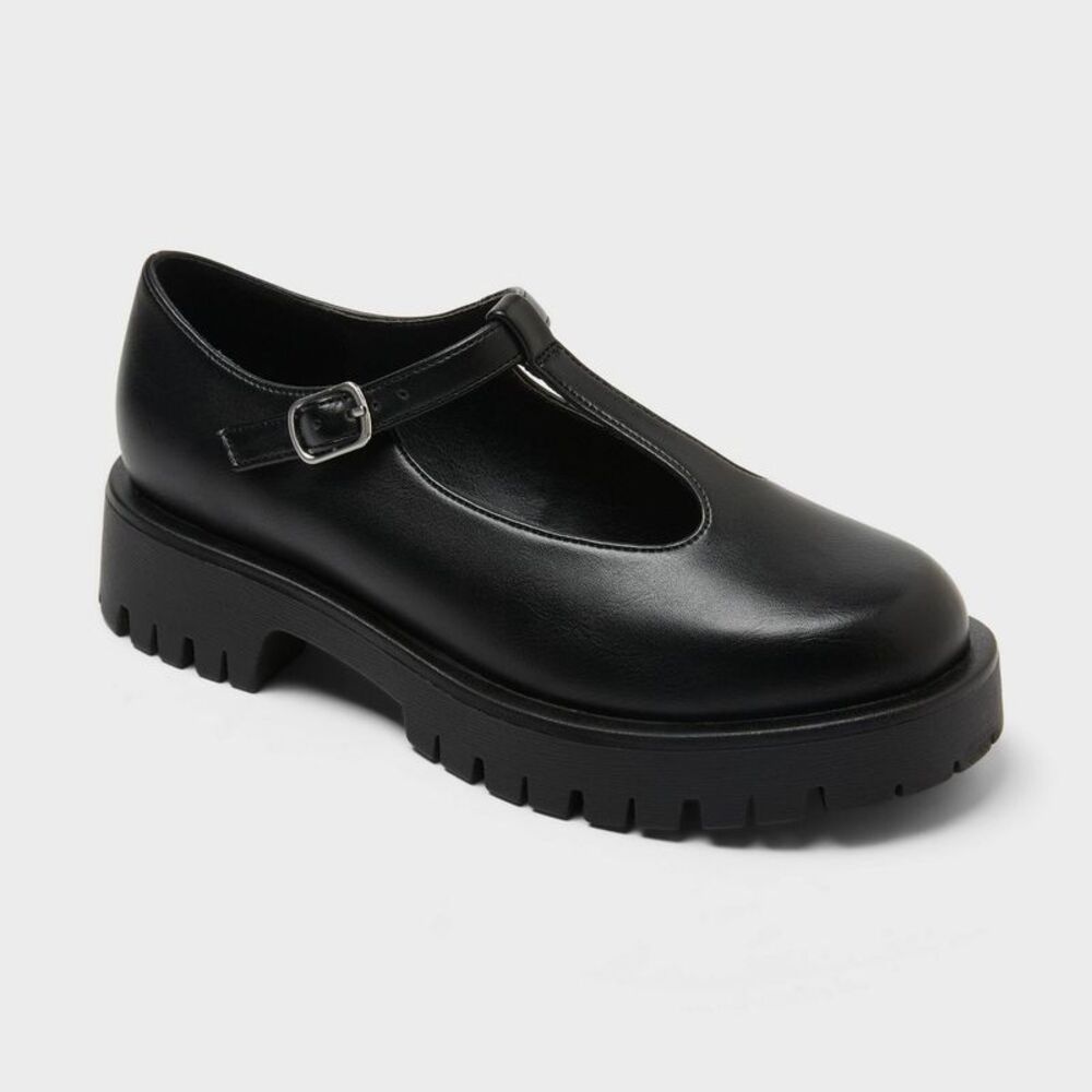 Women's Susie T-Strap Mary Jane Loafers - Wild Fable Black 8.5
